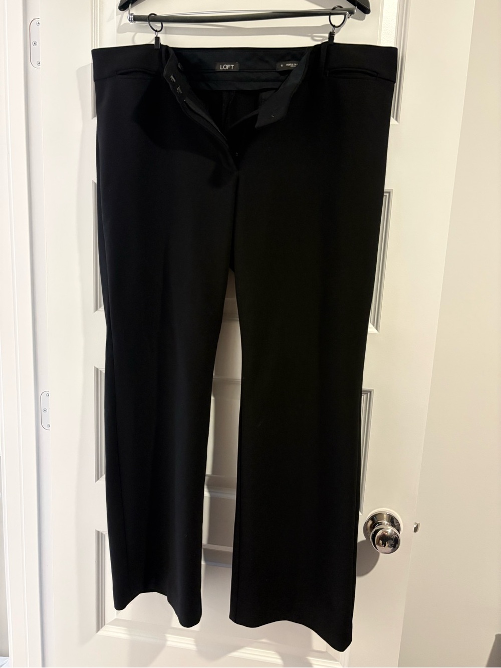 LOFT Black Women's Straight Leg Trousers
